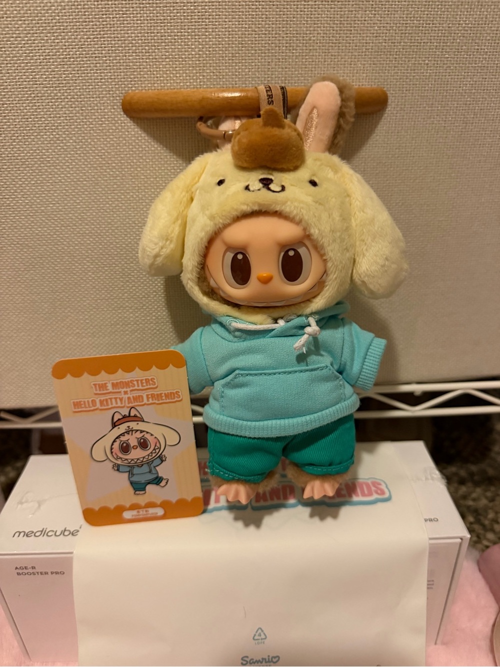 Sanrio The Monsters x Hello Kitty & Friends Plush Key Holder in Light Yellow
